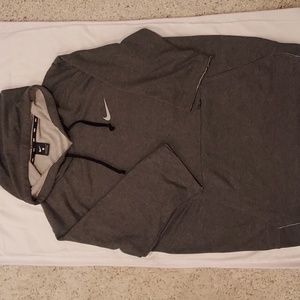 Nike men's Large 3/4 length sleeves hoodie, 100% polyester (no fleece).